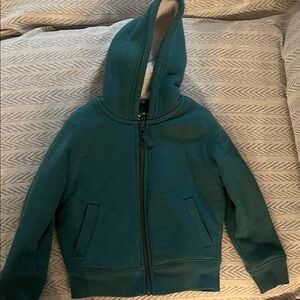 Primary Teal Zip-Up Fleece-lined Hoodie 3T